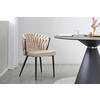STUHL Samt Beige  - Beige/Schwarz, MODERN, Textil/Metall (63/58/78cm) - Livetastic