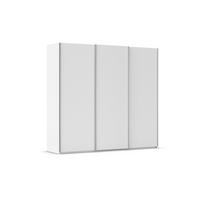 SCHWEBETÜRENSCHRANK 242/223/69 cm,  in Weiß, Alufarben, 3 Tür(en)  - Alufarben/Weiß, Basics, Holzwerkstoff/Metall (242/223/69cm) - Rauch Möbel