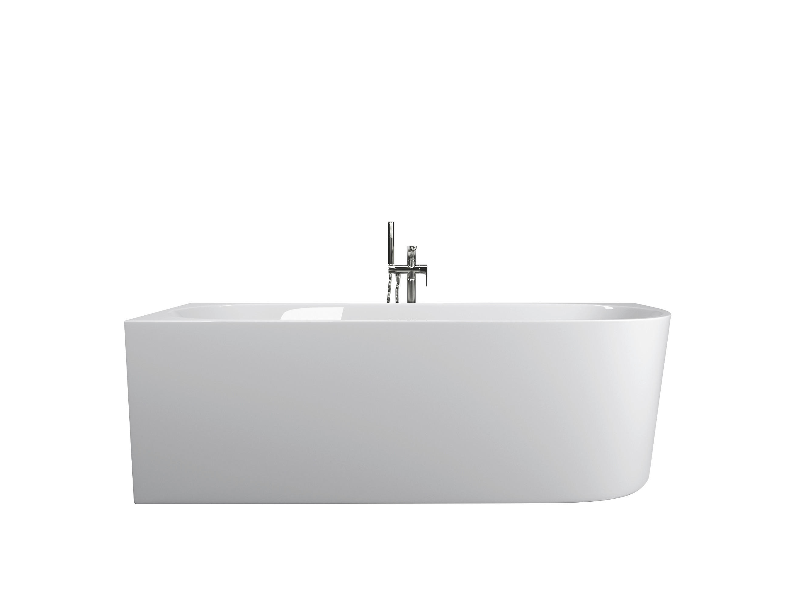 BADEWANNE freistehend, Wandmontage  170/75/60 cm  - Weiß, KONVENTIONELL, Kunststoff (170/75/60cm) - Sanotechnik