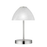 LED-TISCHLEUCHTE 15/24 cm   - Silberfarben/Weiß, Basics, Glas/Metall (15/24cm) - Boxxx