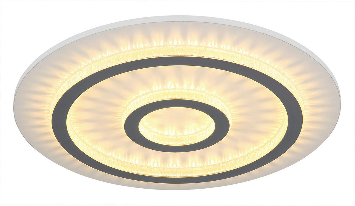STROPNÍ LED SVÍTIDLO, 45/5,5 cm  - bílá/čiré, Design, kov/plast (45/5,5cm) - Globo
