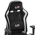 GAMINGSTUHL  in Lederlook, Mikrofaser Schwarz, Weiß  - Schwarz/Weiß, Design, Kunststoff/Textil (72/128-138/72cm) - Xora