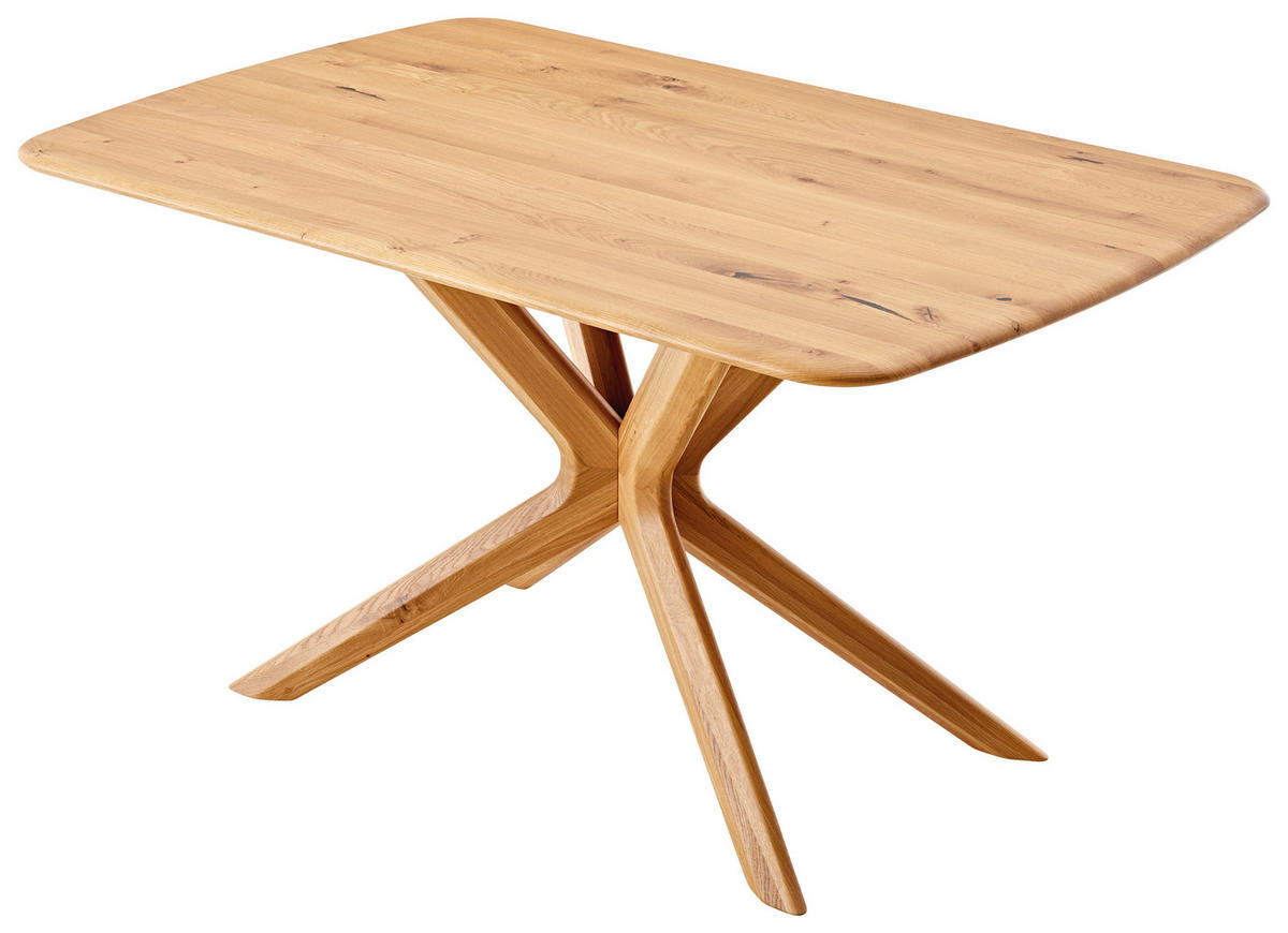 ESSTISCH Wildeiche massiv Wildeiche  - Wildeiche, Design, Holz (140/90/76cm) - Koinor