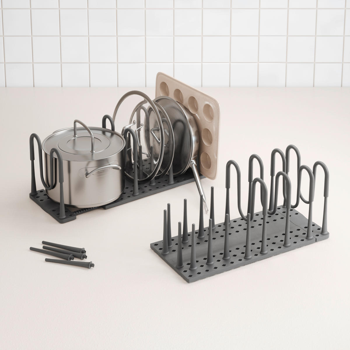 SCHUBLADENEINTEILUNG - Grau, Basics, Kunststoff (54/19/21cm) - Umbra