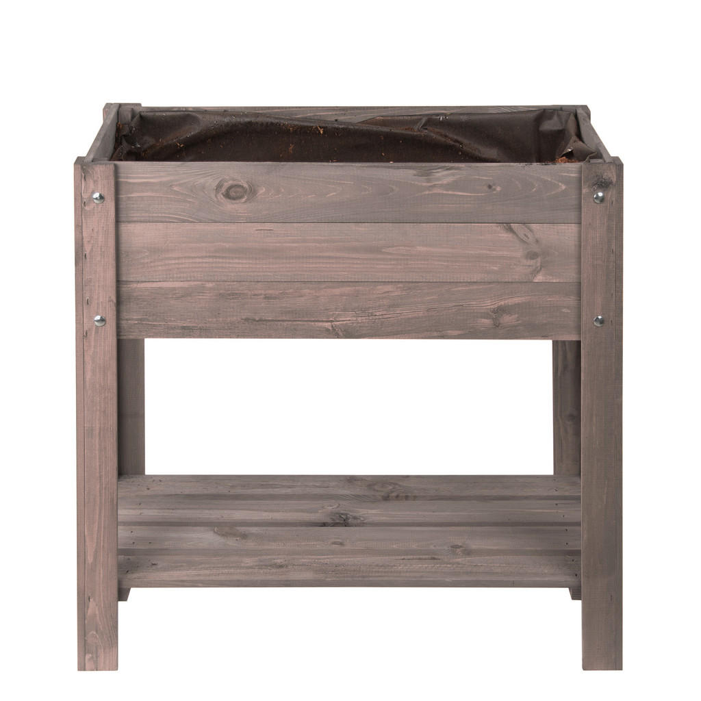 Hochbeet Echtholz Kiefer 80,5x78,5x40 cm Anthrazit