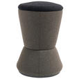 BÜROHOCKER 36,5/57/36,5 cm  - Schwarz/Grau, MODERN, Kunststoff/Textil (36,5/57/36,5cm) - Novel