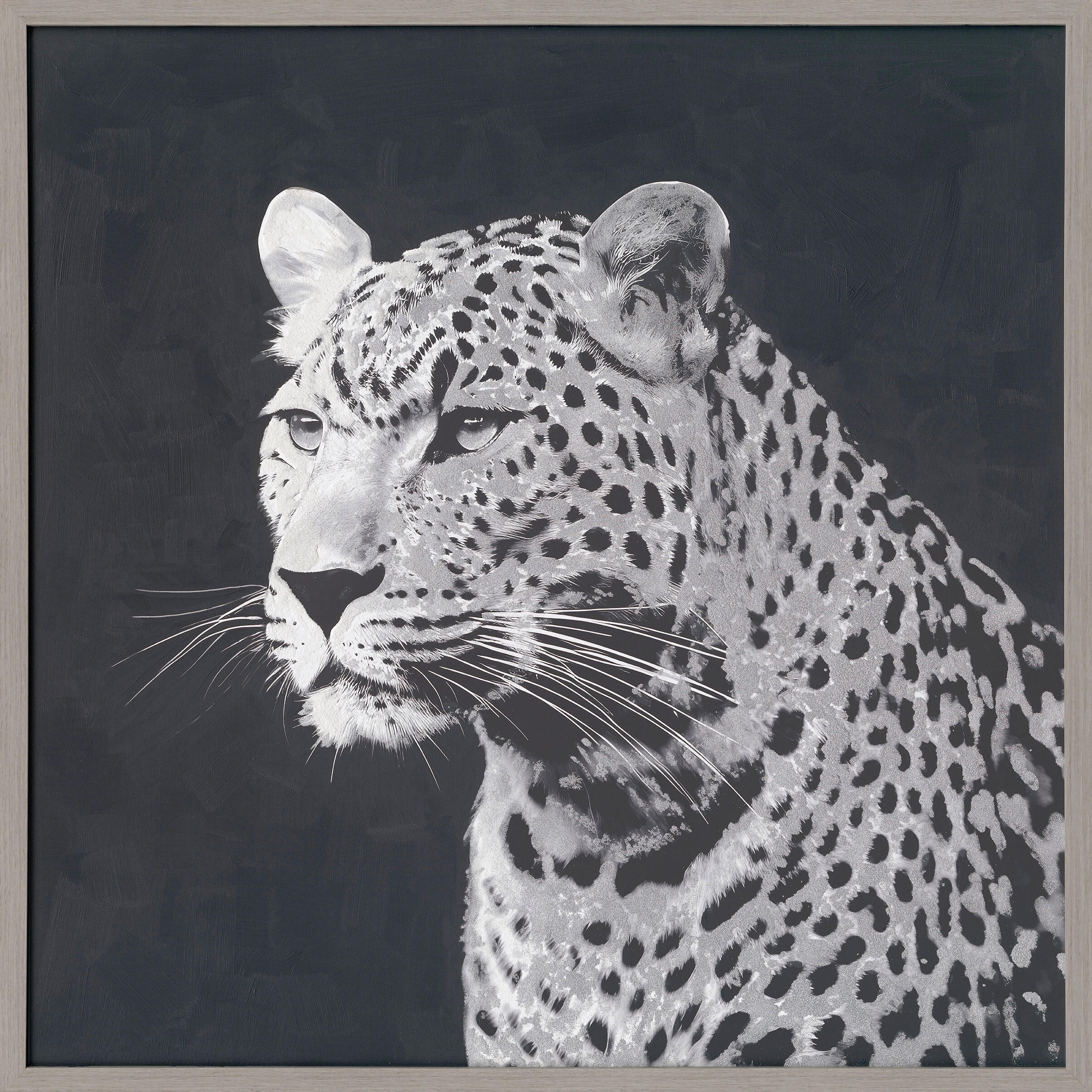 ÖLGEMÄLDE Tiere 85/85 cm  - Schwarz/Weiß, Trend, Holz/Kunststoff (85/85cm) - Monee