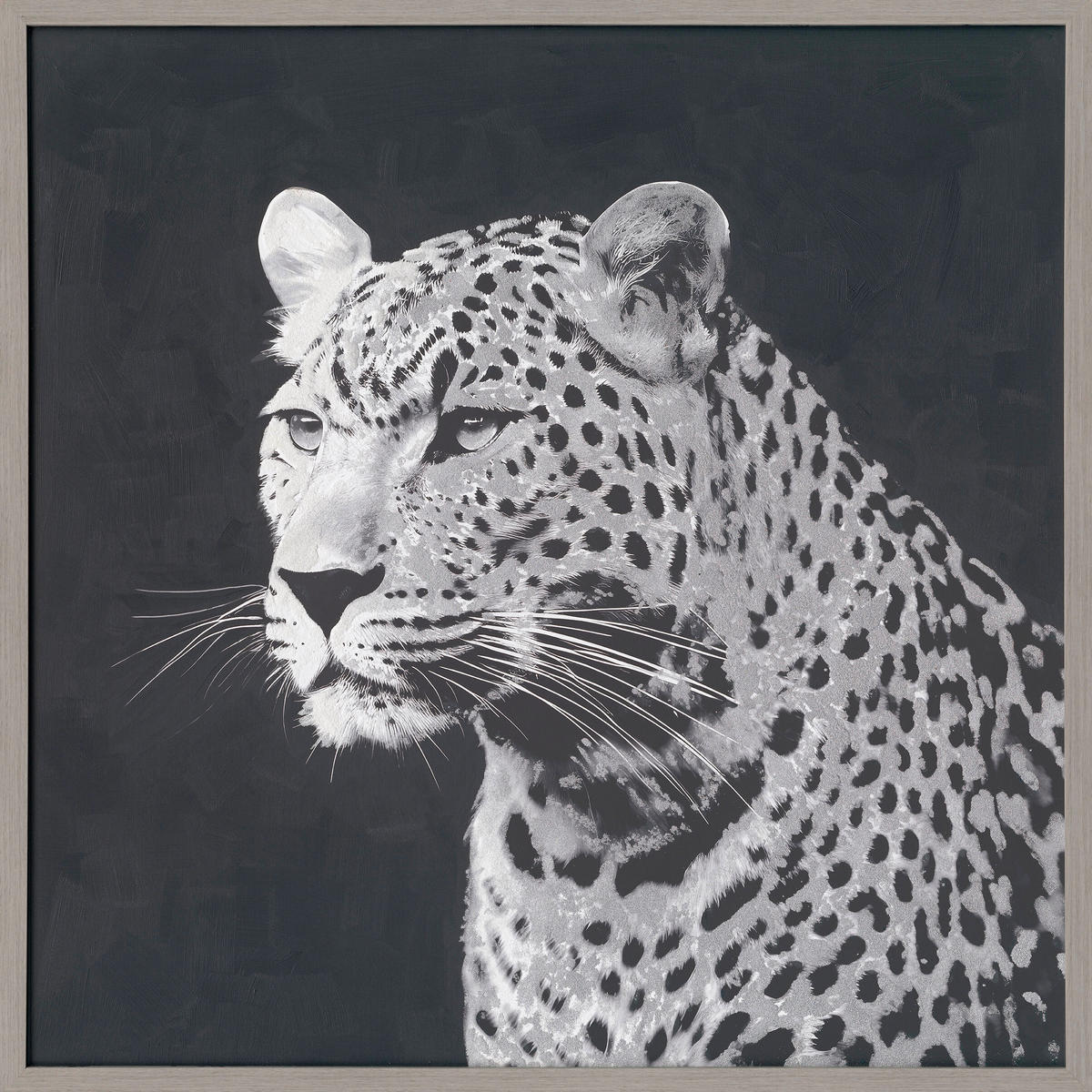 ÖLGEMÄLDE Tiere 85/85 cm  - Schwarz/Weiß, Trend, Holz/Kunststoff (85/85cm) - Monee