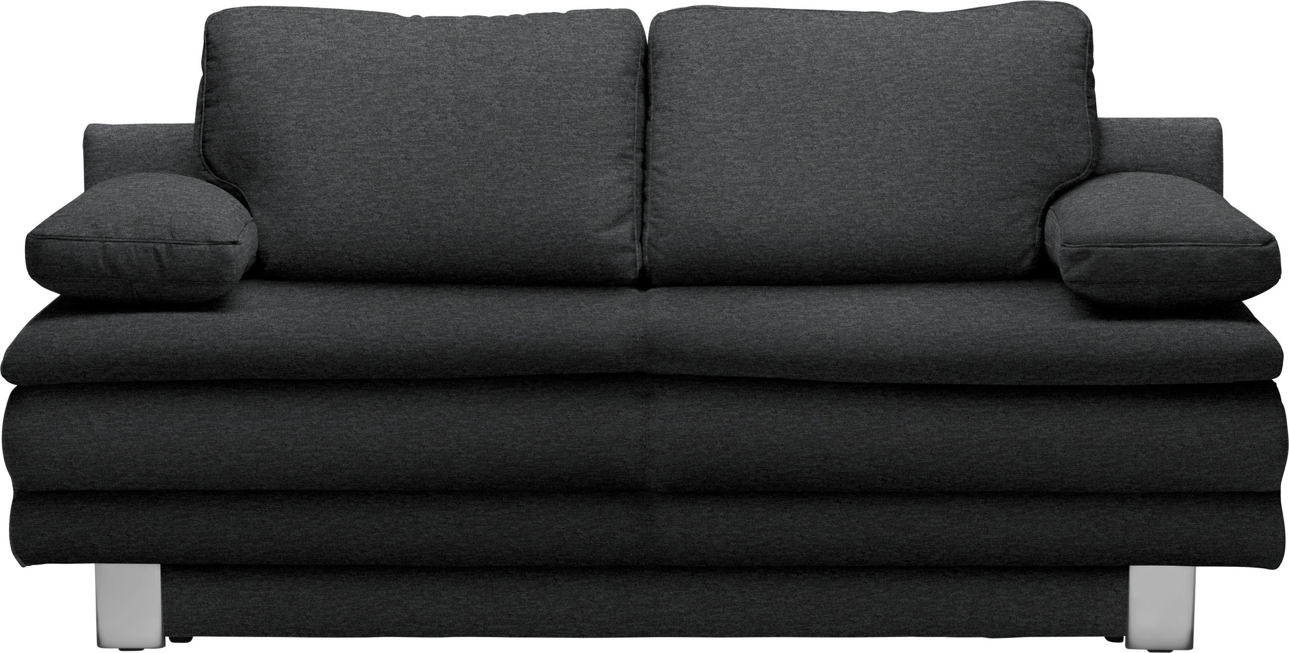 SCHLAFSOFA in Anthrazit  - Chromfarben/Anthrazit, Design, Textil/Metall (194/96/86cm) - Novel