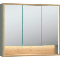 SPIEGELSCHRANK 96,6/82,5/18 cm  - Wildeiche/Edelstahlfarben, LIFESTYLE, Glas/Holz (96,6/82,5/18cm) - Voglauer