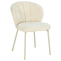 VIERFUßSTUHL  in Eisen Chenille Holz, Metall, Textil  - Beige, MODERN, Holz/Textil (55/79/59cm) - P & B