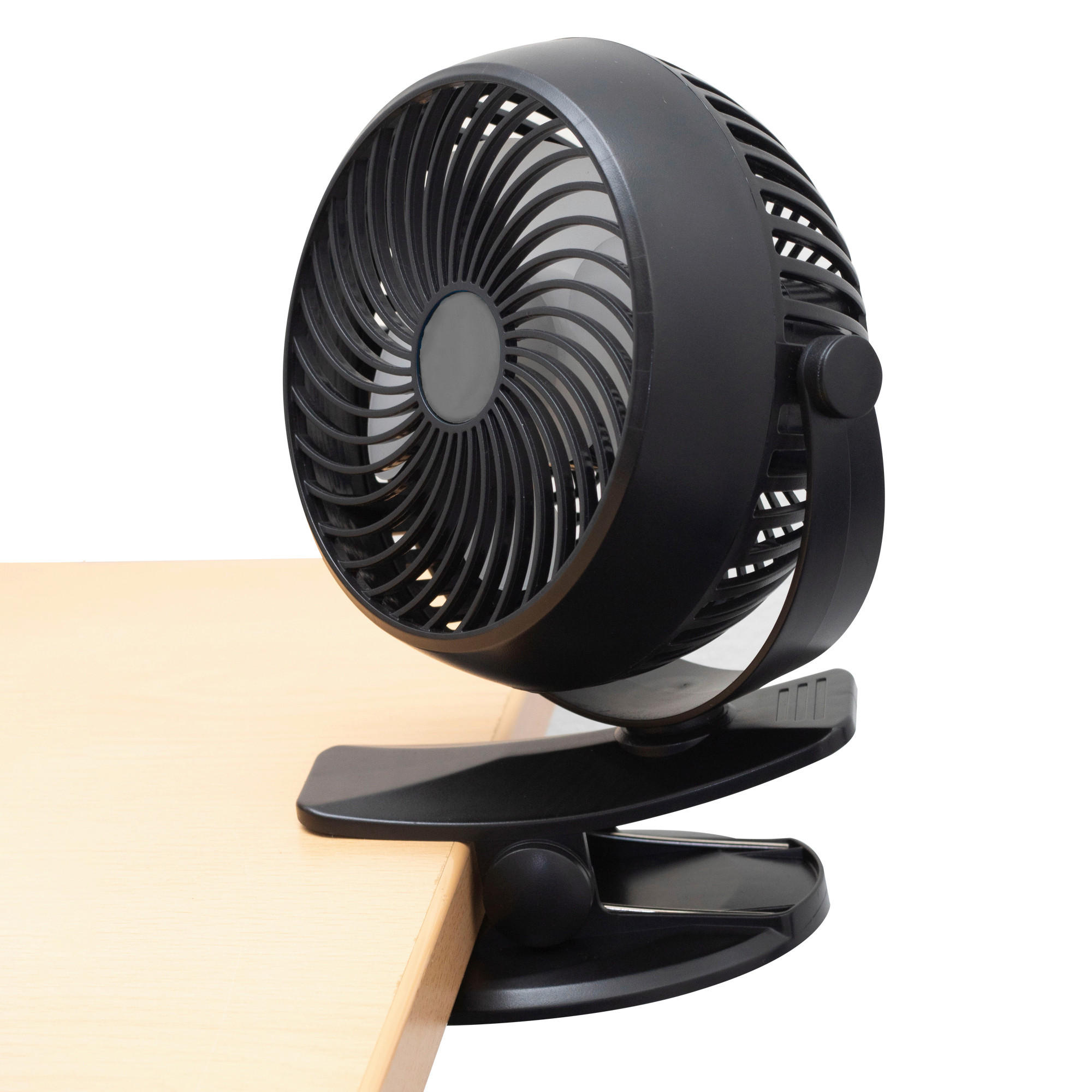 ASZTALI VENTILÁTOR - sötétszürke, Basics, műanyag/fém (15/13/19cm)