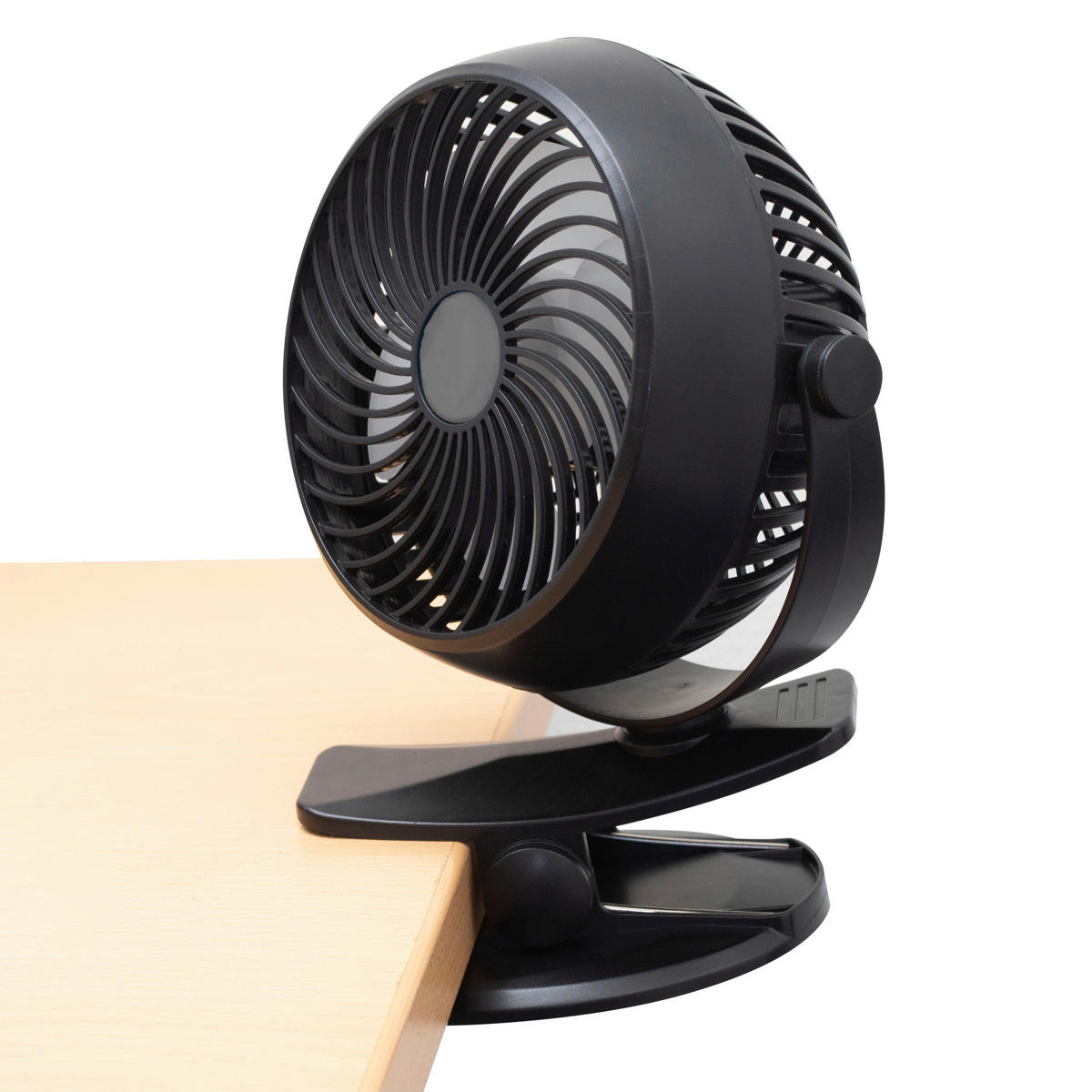 ASZTALI VENTILÁTOR - sötétszürke, Basics, műanyag/fém (15/13/19cm)