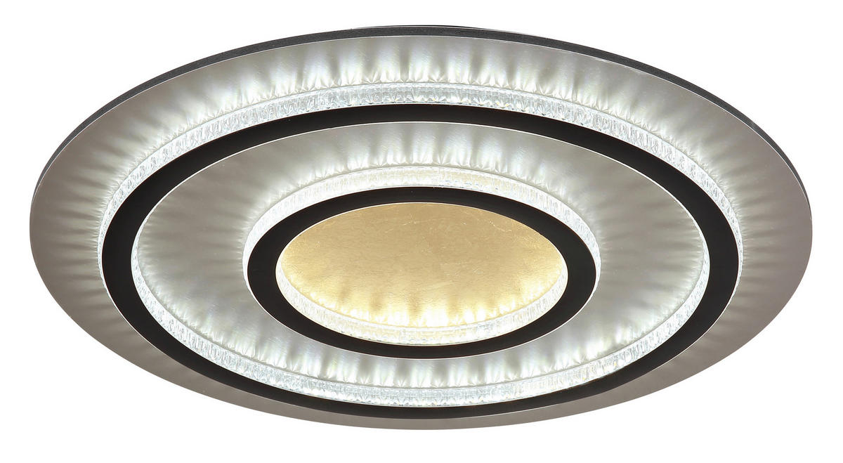 LED-DECKENLEUCHTE 55/6 cm   - Klar/Goldfarben, Design, Kunststoff/Metall (55/6cm) - Globo