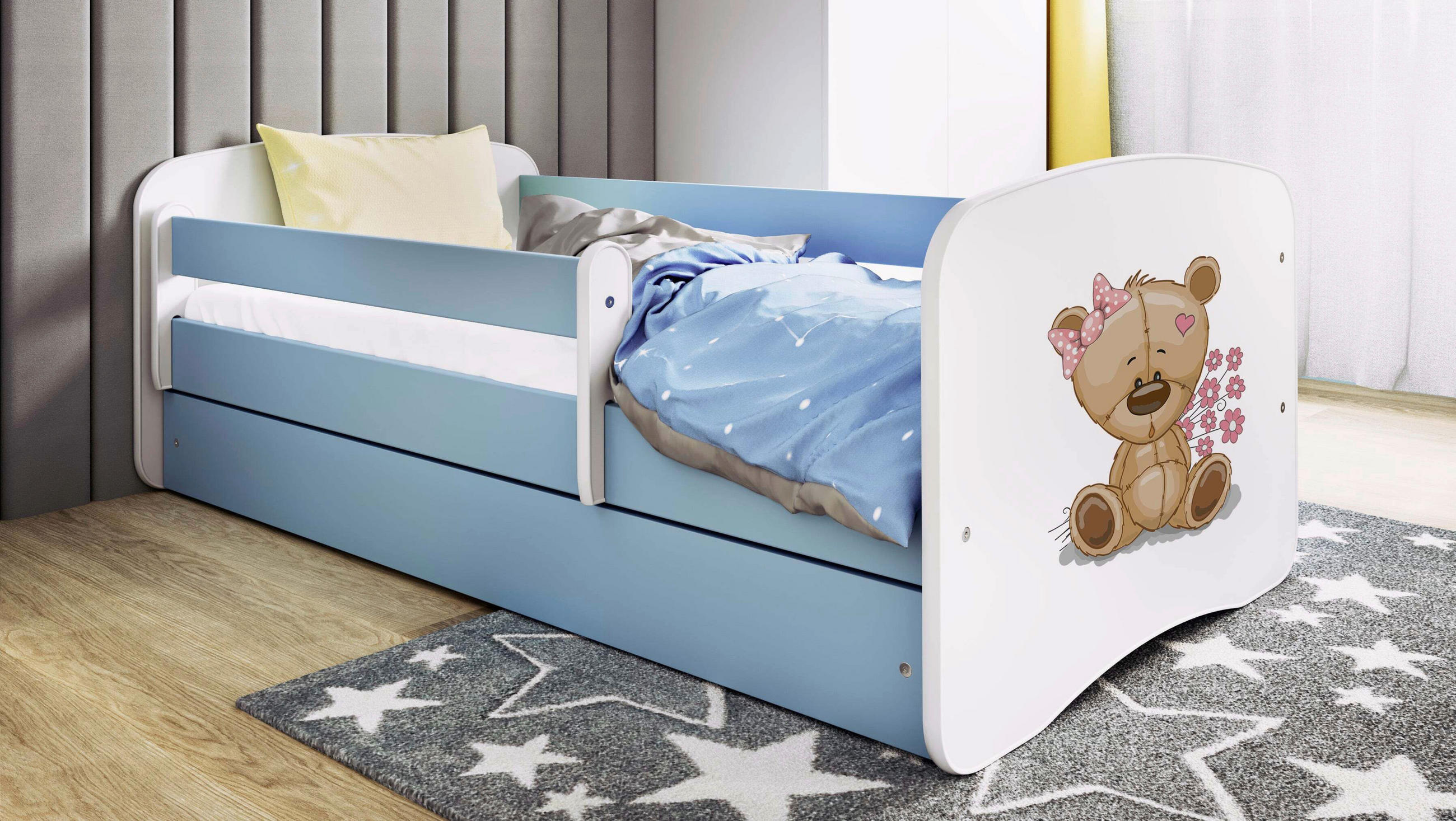 Mid.you Kinder-/Juniorbett Babydreams Blau, Weiß 80x160 cm