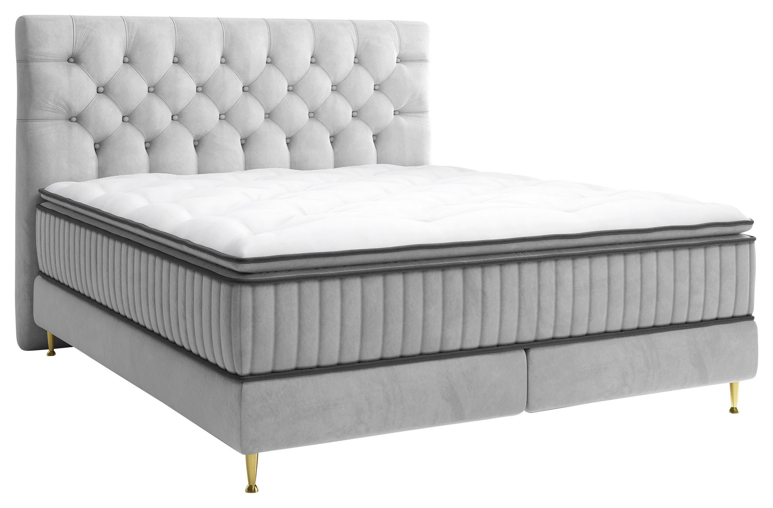 Boxxx Boxspringbett Silber 180x200 cm