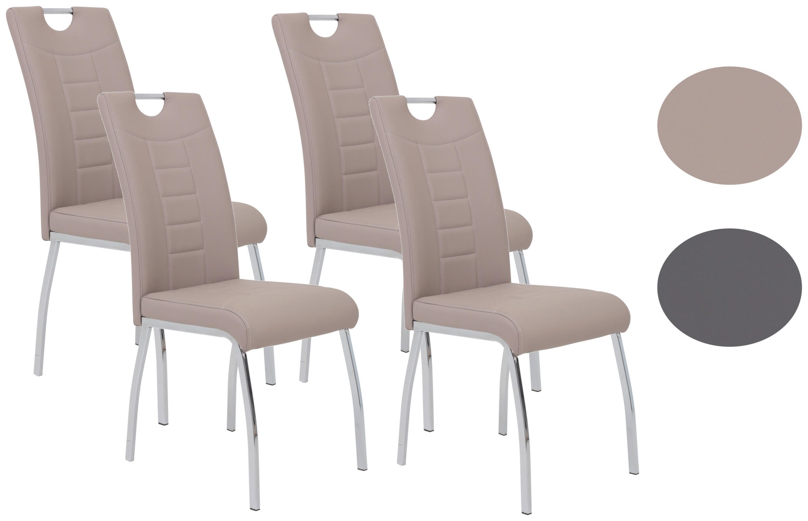 P & B Stuhl-Set Cappuccino 43x100x64 cm