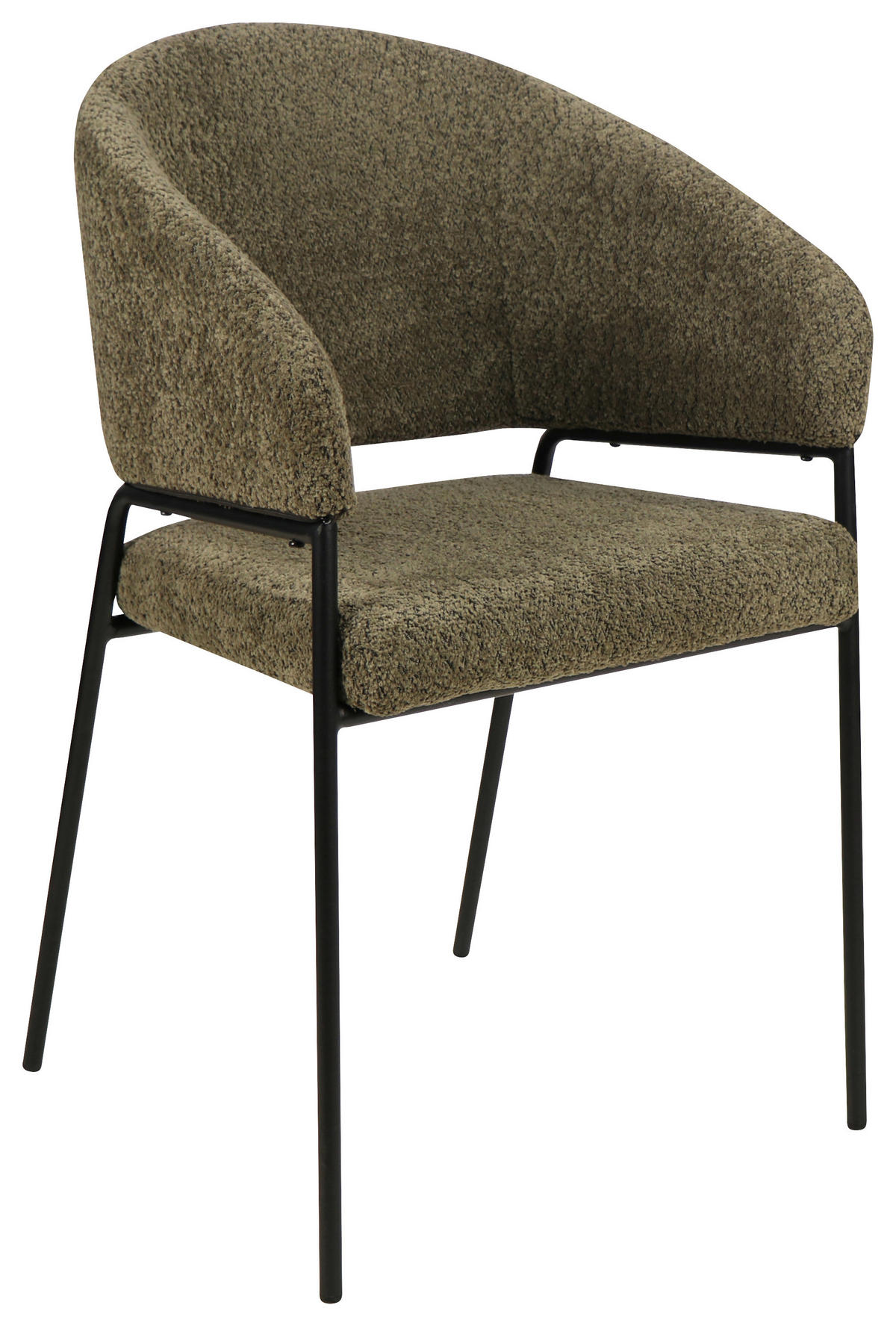 NASLANJAČ, les, kovina, tekstil zelena  - črna/zelena, Design, kovina/tekstil (58.0/84,5/55.5cm) - Hom`in