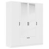 KLEIDERSCHRANK in Weiss  - Weiss/Grau, Basics, Holzwerkstoff/Metall (181/210/54cm) - Boxxx
