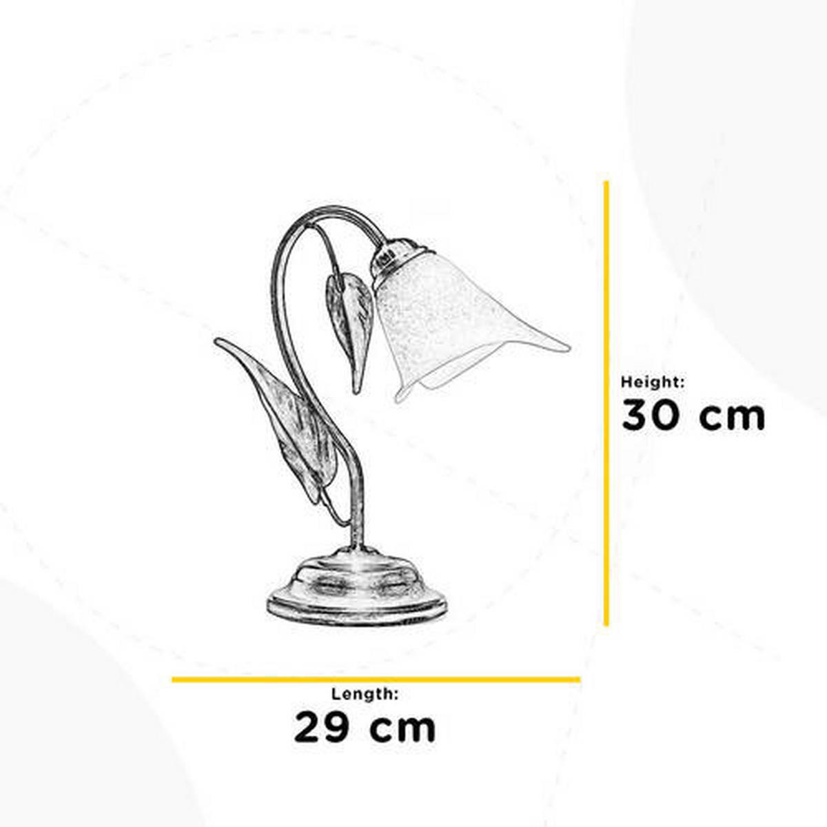 TISCHLEUCHTE 29/30/20 cm   - Bronzefarben/Olivgrün, Natur, Glas/Metall (29/30/20cm)