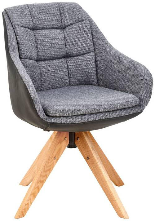 ARMLEHNSTUHL  in Webstoff, Mikrofaser  - Eichefarben/Anthrazit, KONVENTIONELL, Holz/Textil (57/83,5/60cm) - Landscape
