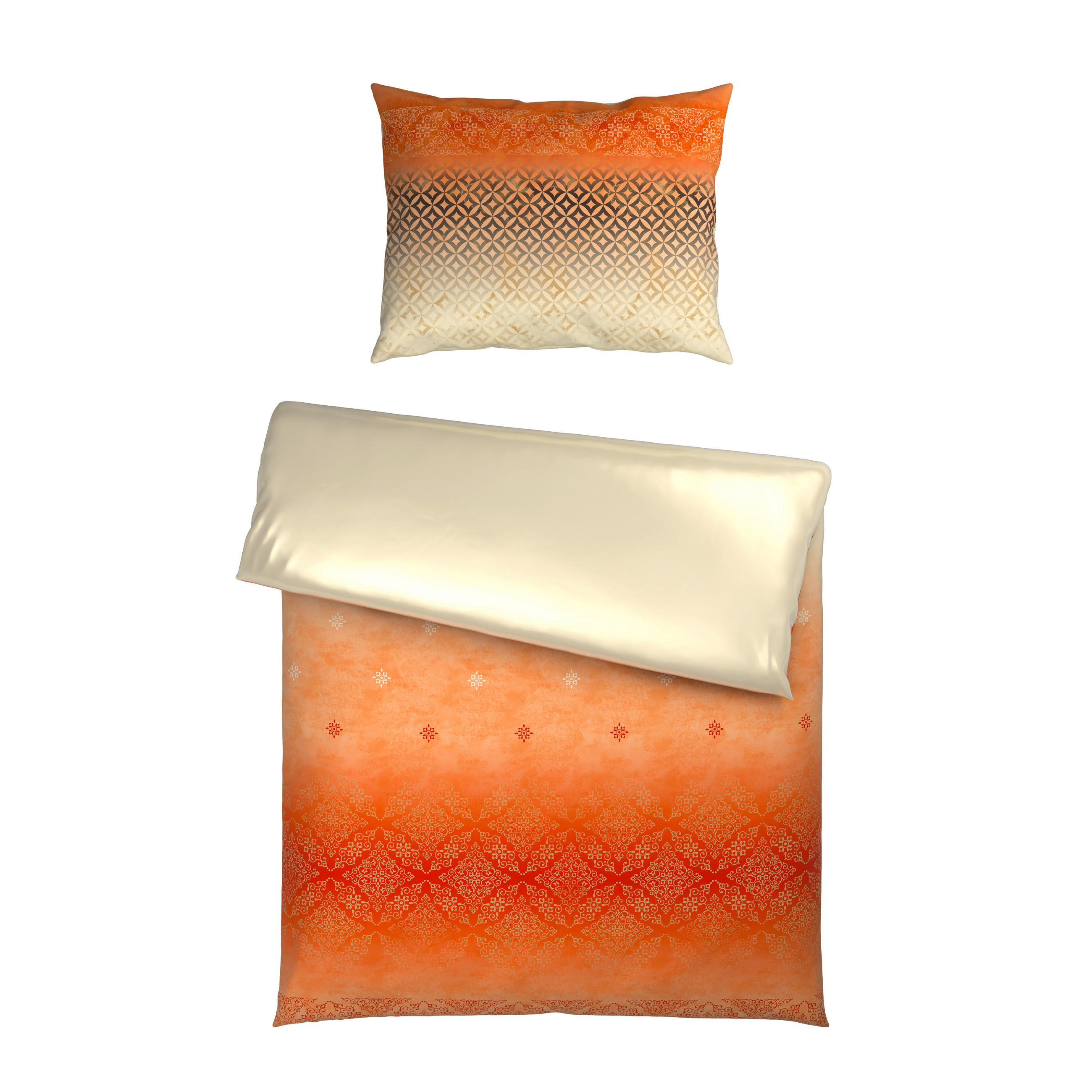 Esposa OBOJSTRANNÁ POSTEĽNÁ BIELIZEŇ, satén, terakota, 140/200 cm