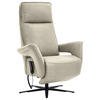 RELAXSESSEL in Leder Ecru  - Ecru/Schwarz, Design, Leder/Metall (83/123/87cm) - Valdera