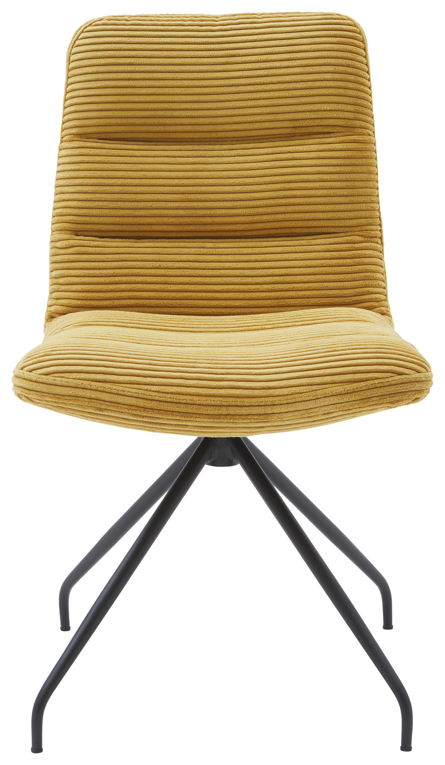 STUHL Cord Gelb  - Gelb/Schwarz, Design, Textil/Metall (52/88/66cm) - Dieter Knoll