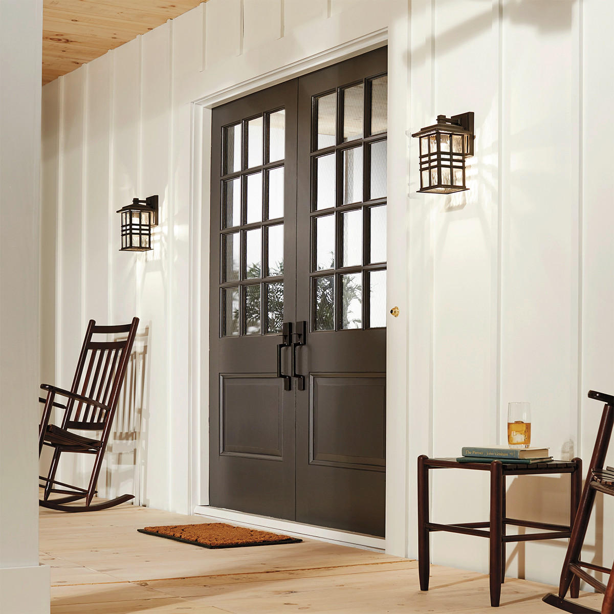 AUSSENWANDLEUCHTE - Bronzefarben, Konventionell, Glas (16,5/19/30,2cm) - Elstead Lighting