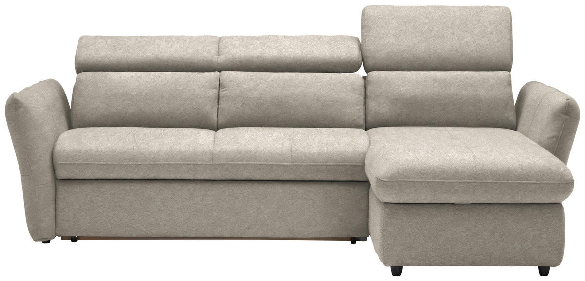 ECKSOFA in Mikrofaser Sandfarben, Beige  240/172 cm  - Sandfarben/Beige, Design, Kunststoff/Textil (240/172cm) - Stylife