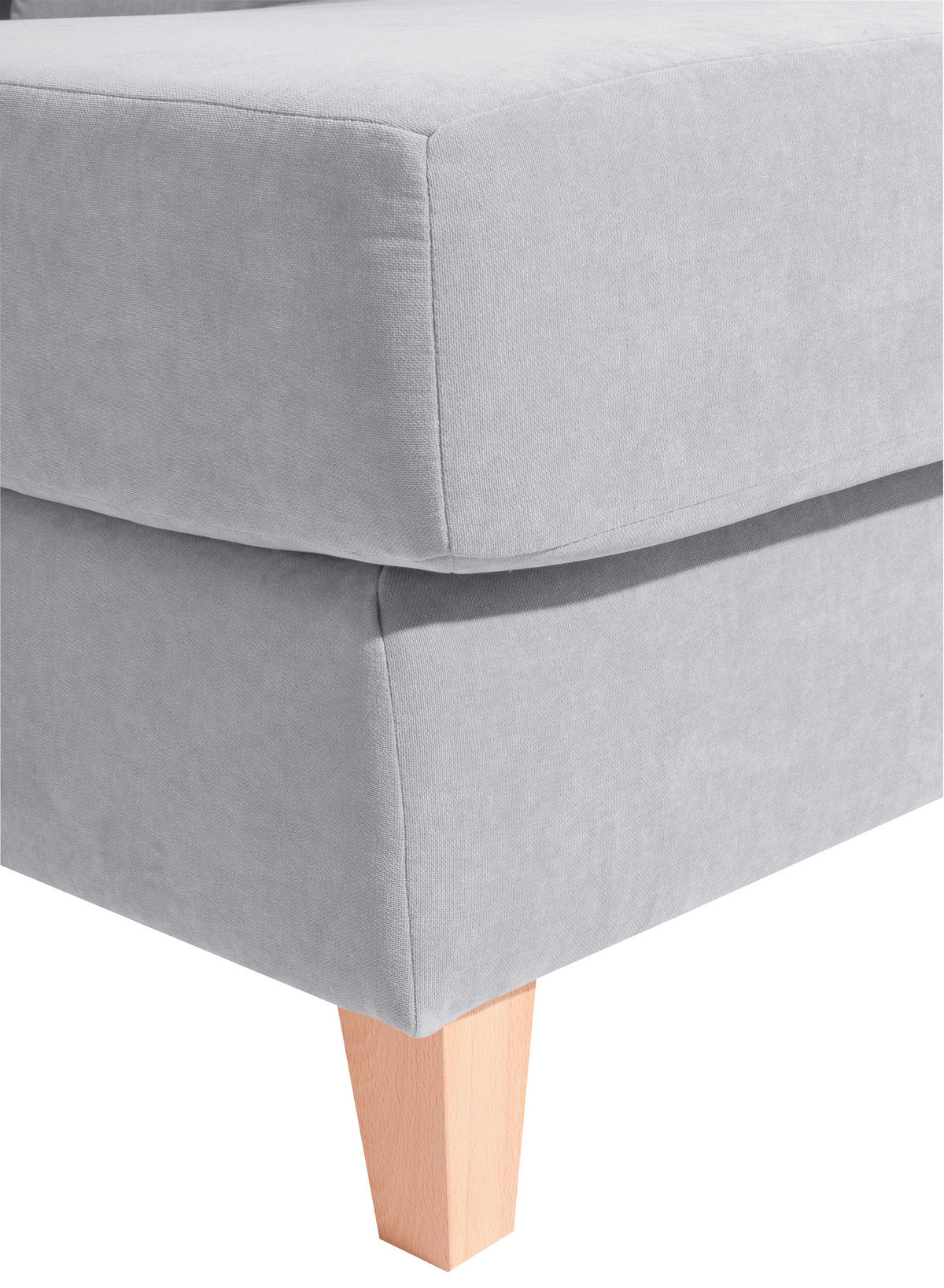XXL-SESSEL in Velours Silberfarben  - Silberfarben/Naturfarben, Modern, Holz/Holzwerkstoff (136/107/142cm) - Max Winzer