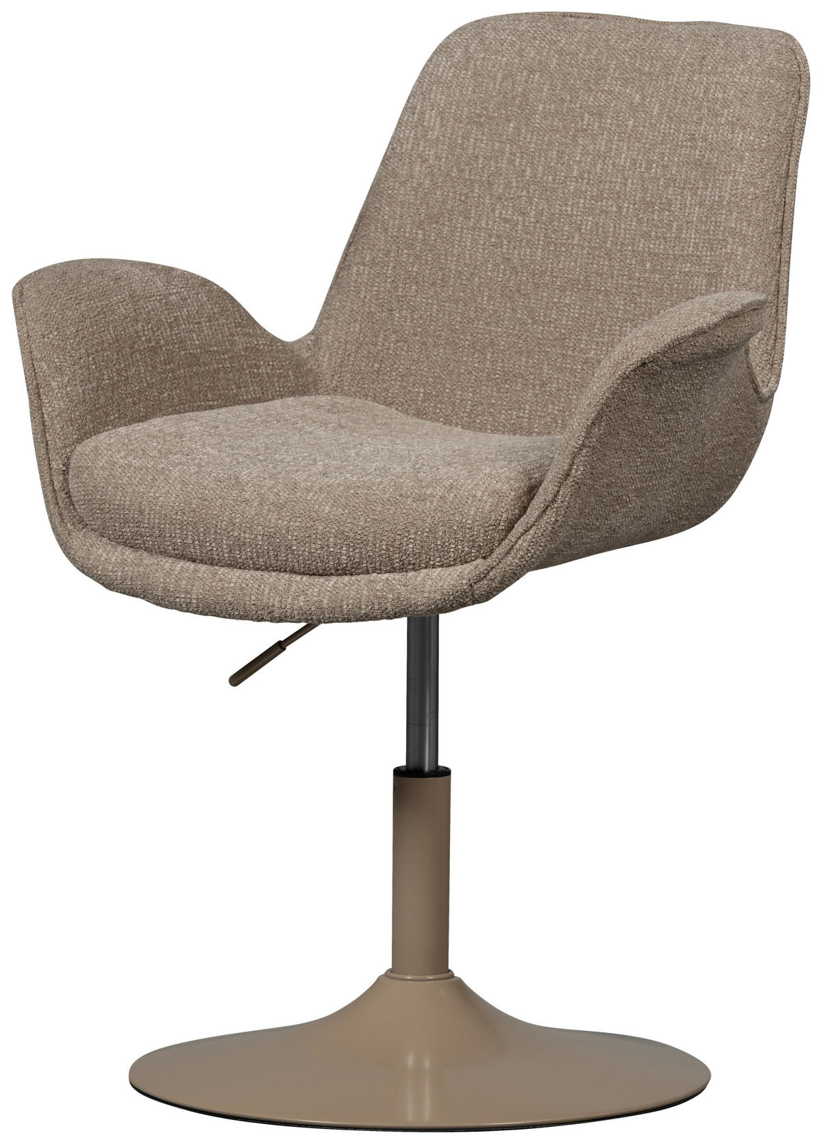 ARMLEHNSTUHL   Webstoff  - Sandfarben, MODERN, Textil/Metall (70/90/66cm) - Livetastic