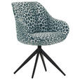 ARMLEHNSTUHL  Sitzfläche 360° drehbar Flachgewebe, Mikrofaser  - Schwarz/Grau, Design, Textil/Metall (60/83/65cm) - Landscape