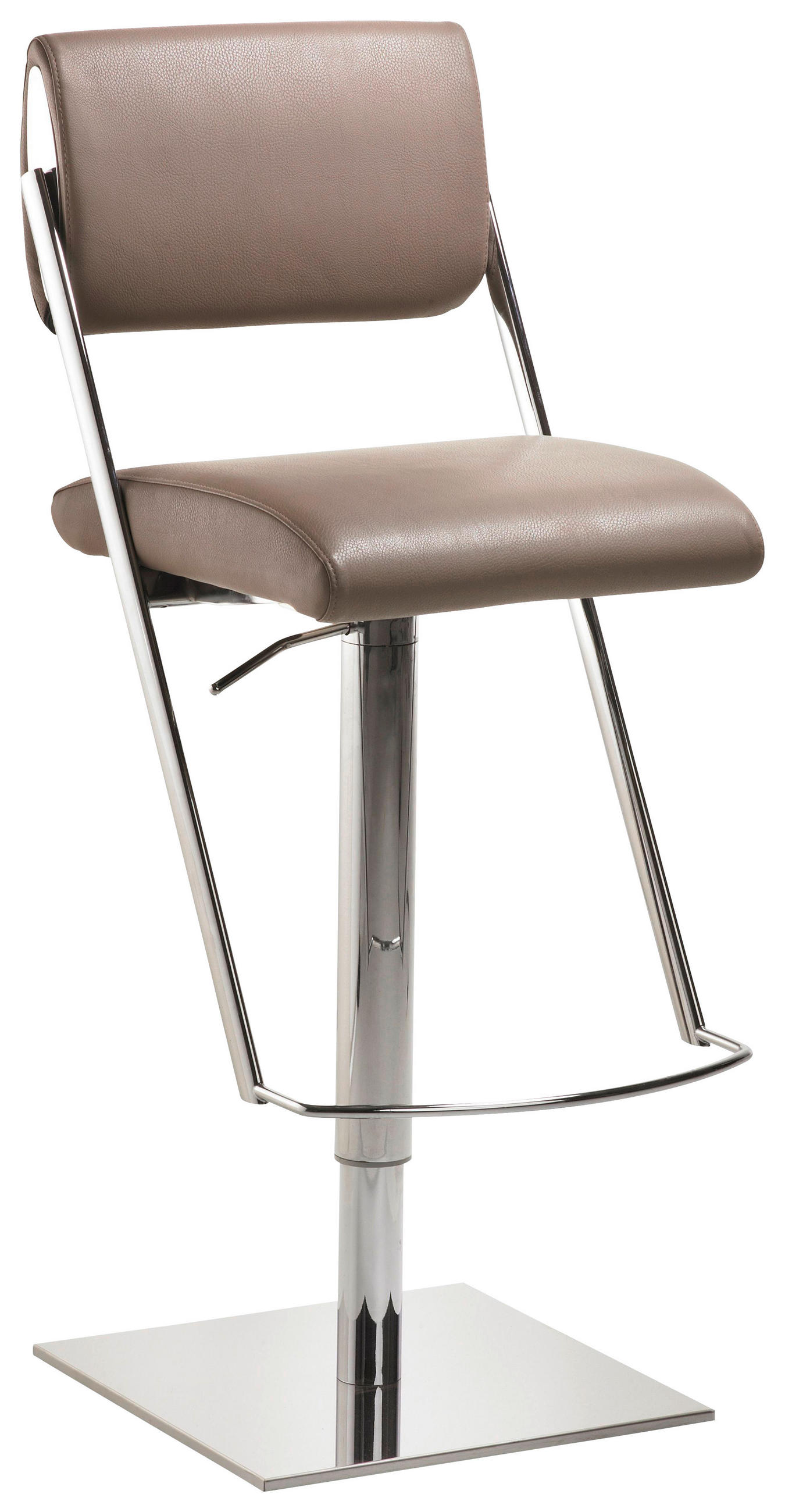 Barhocker in Metall, Leder, Holzwerkstoff Fango