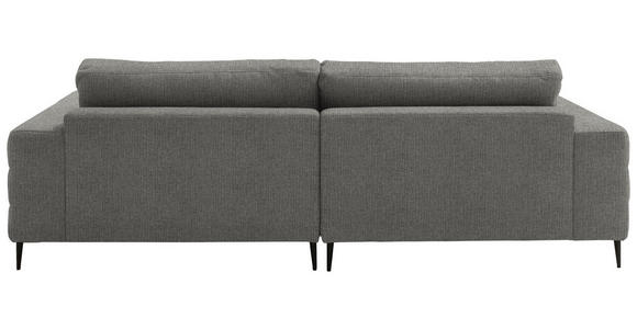 ECKSOFA  in Flachgewebe Hellgrau  177/253 cm  - Hellgrau/Schwarz, Design, Textil/Metall (177/253cm) - Dieter Knoll