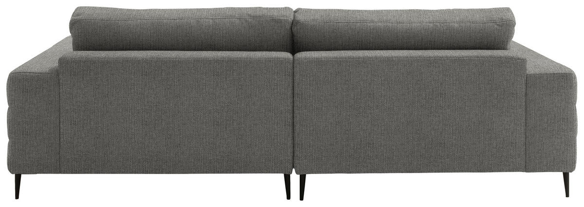 ECKSOFA in Flachgewebe Hellgrau  - Hellgrau/Schwarz, Design, Textil/Metall (177/253cm) - Dieter Knoll