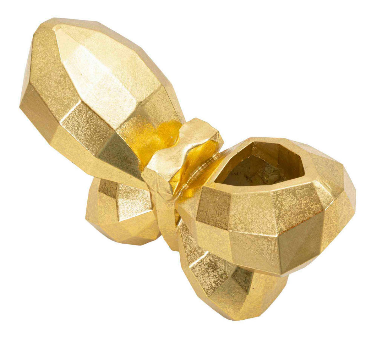 Vase Butterfly Gold  - Goldfarben, Basics, Kunststoff (22.5/15/8cm)