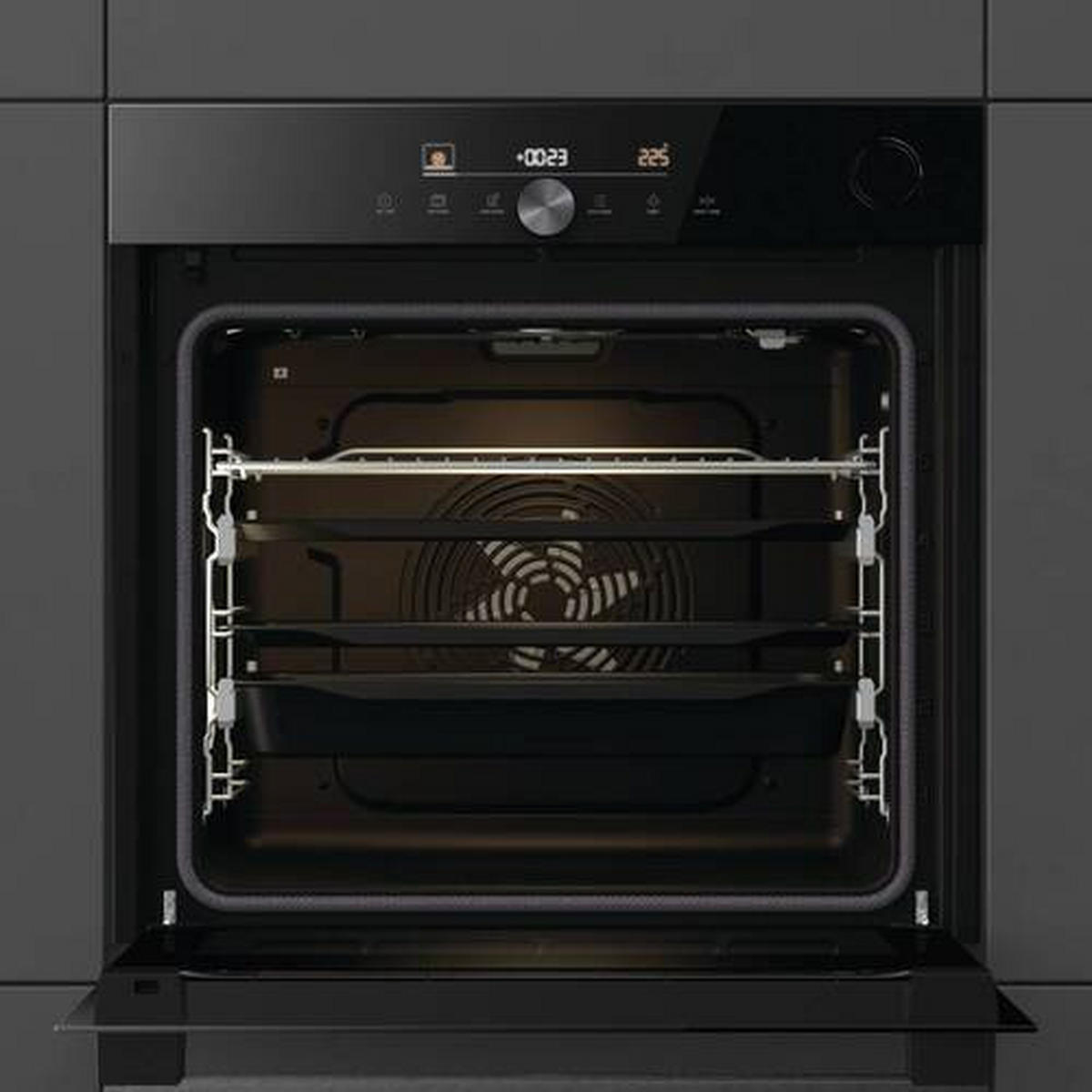 EINBAUHERD 742106  - Schwarz, Basics, Glas/Metall (59,5/59,5/56,4cm) - Gorenje