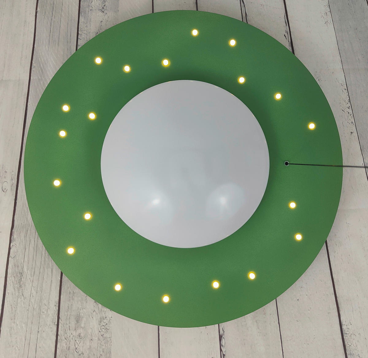 KINDERDECKENLEUCHTE 54/11 cm   - Salbeigrün/Weiß, Basics, Holzwerkstoff/Kunststoff (54/11cm)