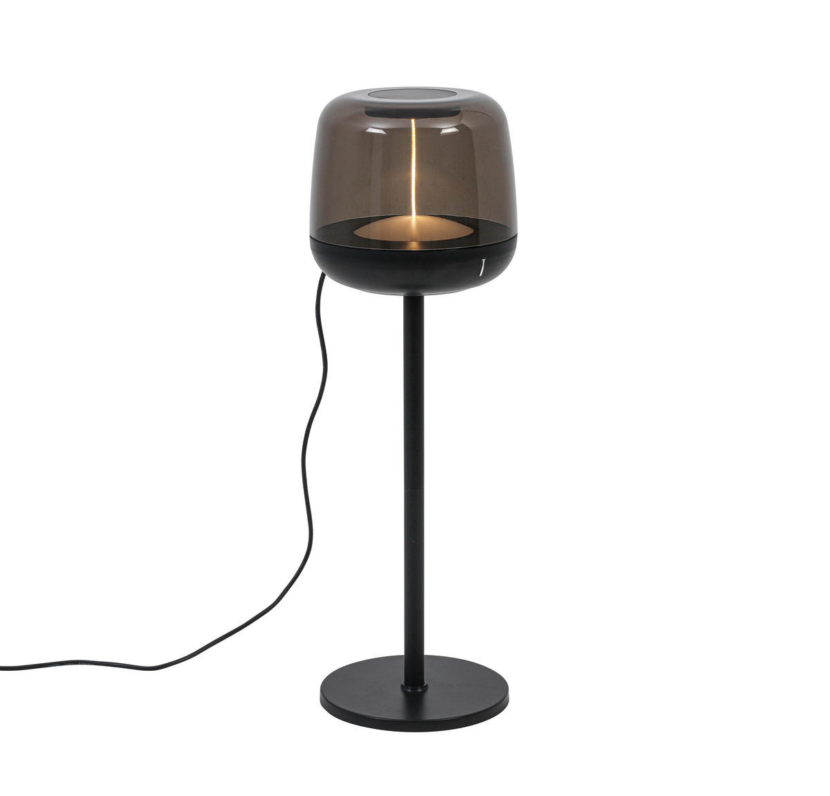 NAMIZNA SVETILKA ZA POLNJENJE        11,5/36,7 cm       - črna/prosojno, Trend, kovina/umetna masa (11,5/36,7cm) - Novel