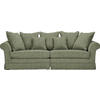 BIGSOFA in Flachgewebe Olivgrün  - Dunkelbraun/Olivgrün, Trend, Holz/Textil (264/70/111cm) - MID.YOU
