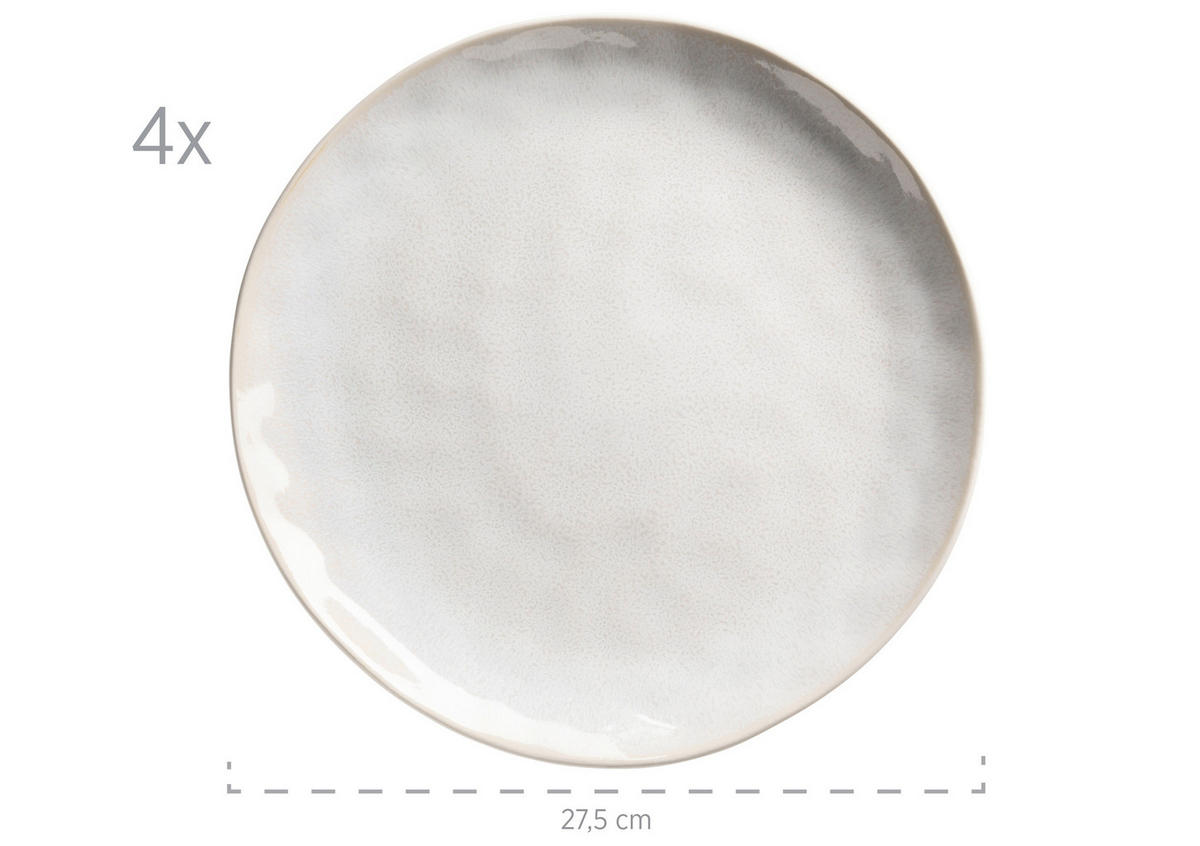 KOMBISERVICE Frozen 16-teilig  - Weiß, Basics, Keramik (34,7/32/35cm) - Mäser