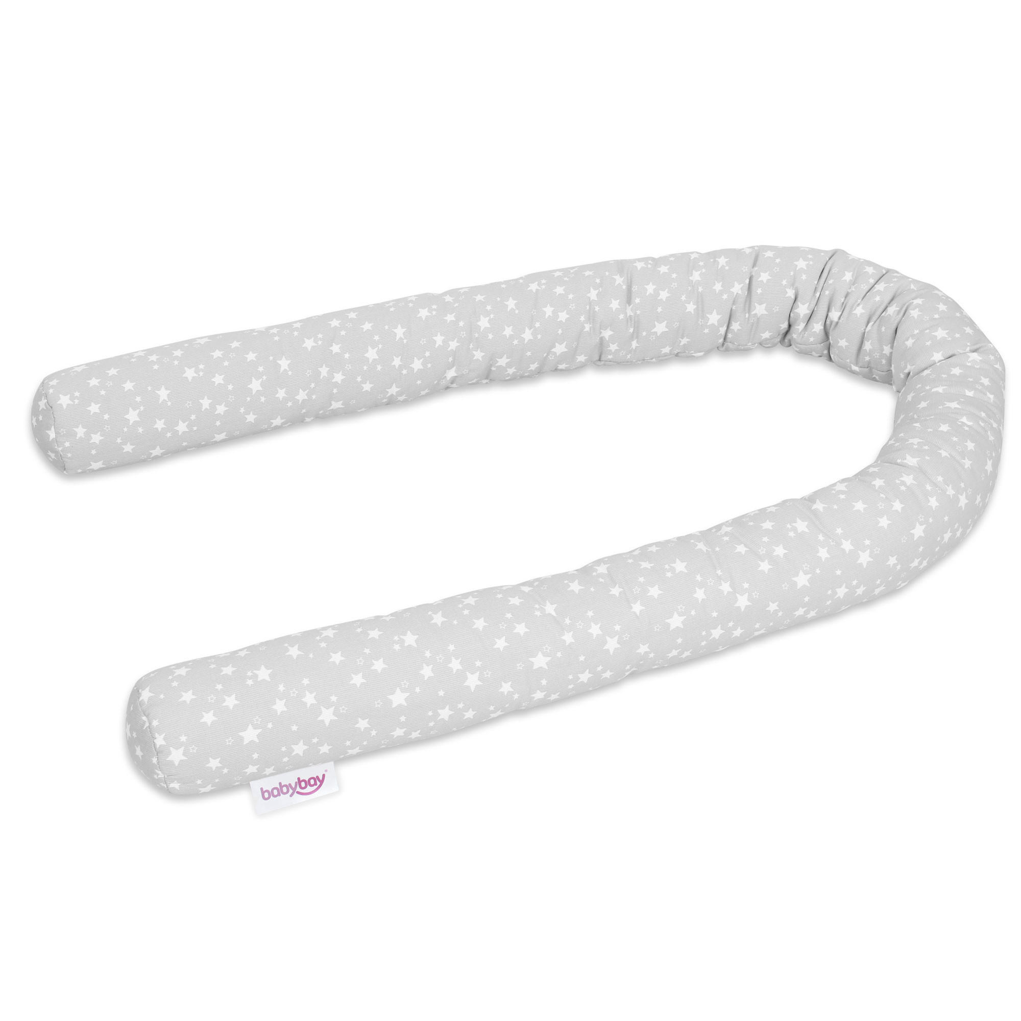 Nestchenschlange Piqué BABYBAY   9/180 cm  - Weiß/Grau, Basics, Textil (9/180cm) - Babybay