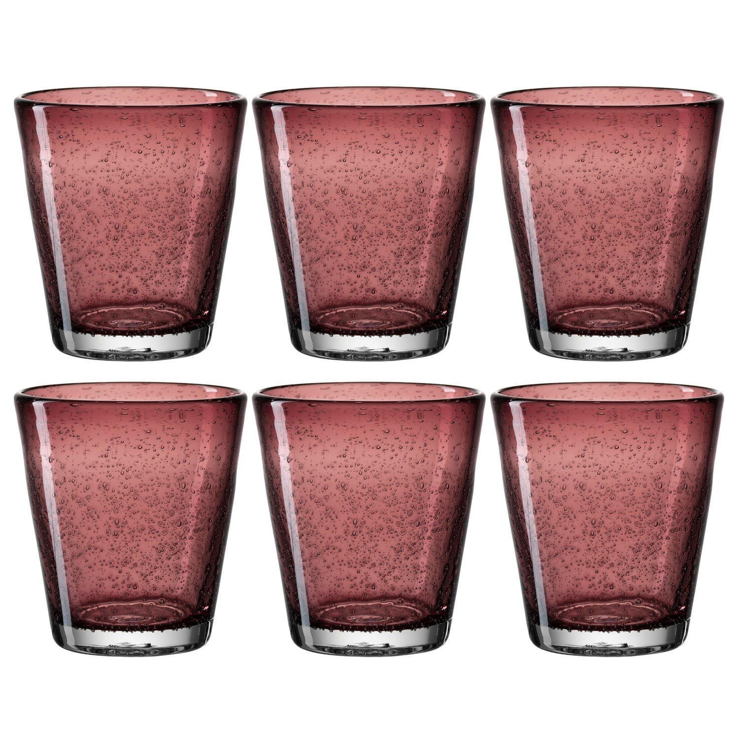 GLÄSERSET Burano 6-teilig  - Violett, Trend, Glas (9/10/9cm) - Leonardo