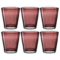 GLÄSERSET Burano 6-teilig  - Violett, Trend, Glas (9/10/9cm) - Leonardo