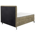 BOXSPRINGBETT 140/200 cm  in Cappuccino  - Schwarz/Cappuccino, Design, Textil/Metall (140/200cm) - Esposa