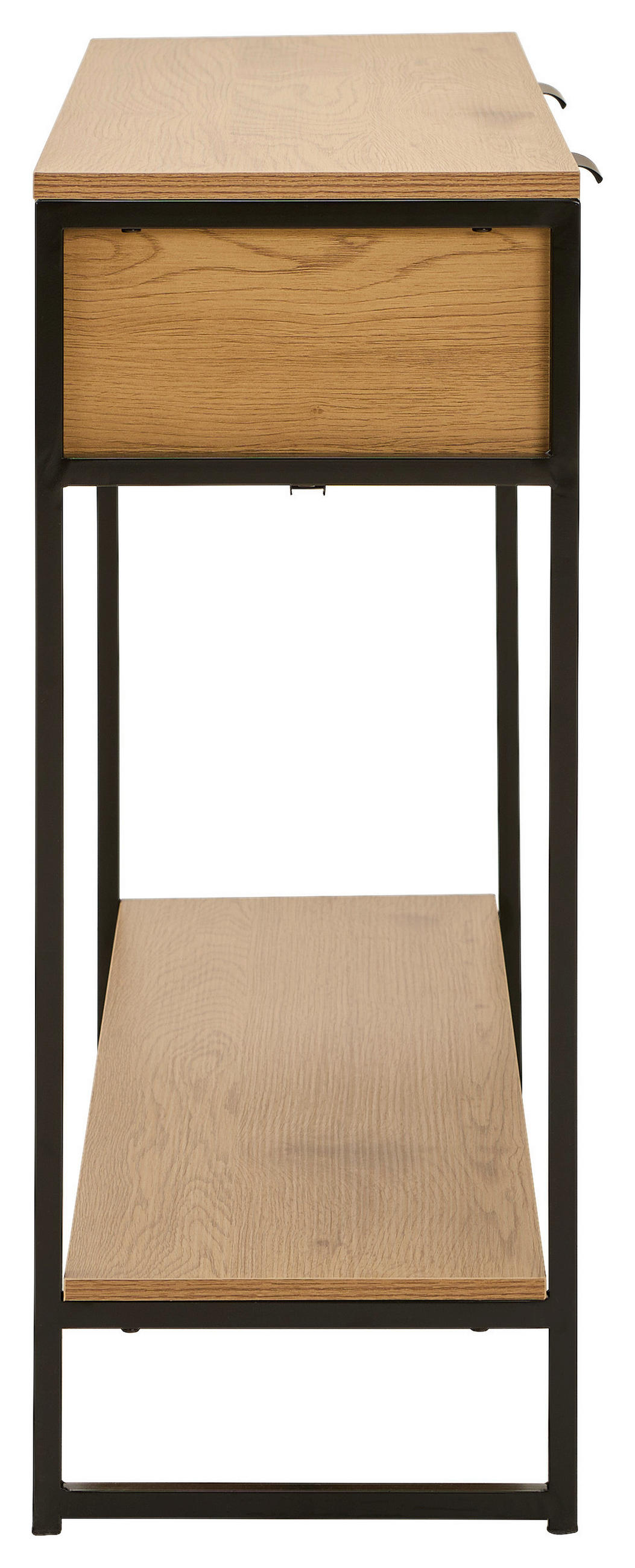 KONZOLOVÝ STOLEK, přírodní barvy, černá, 100/74/30 cm - černá/přírodní barvy, Natur, kov/kompozitní dřevo (100/74/30cm) - MID.YOU
