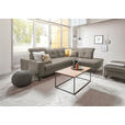 ECKSOFA in Chenille Hellbraun  310/240 cm  - Hellbraun/Schwarz, Design, Textil/Metall (310/240cm) - Xora