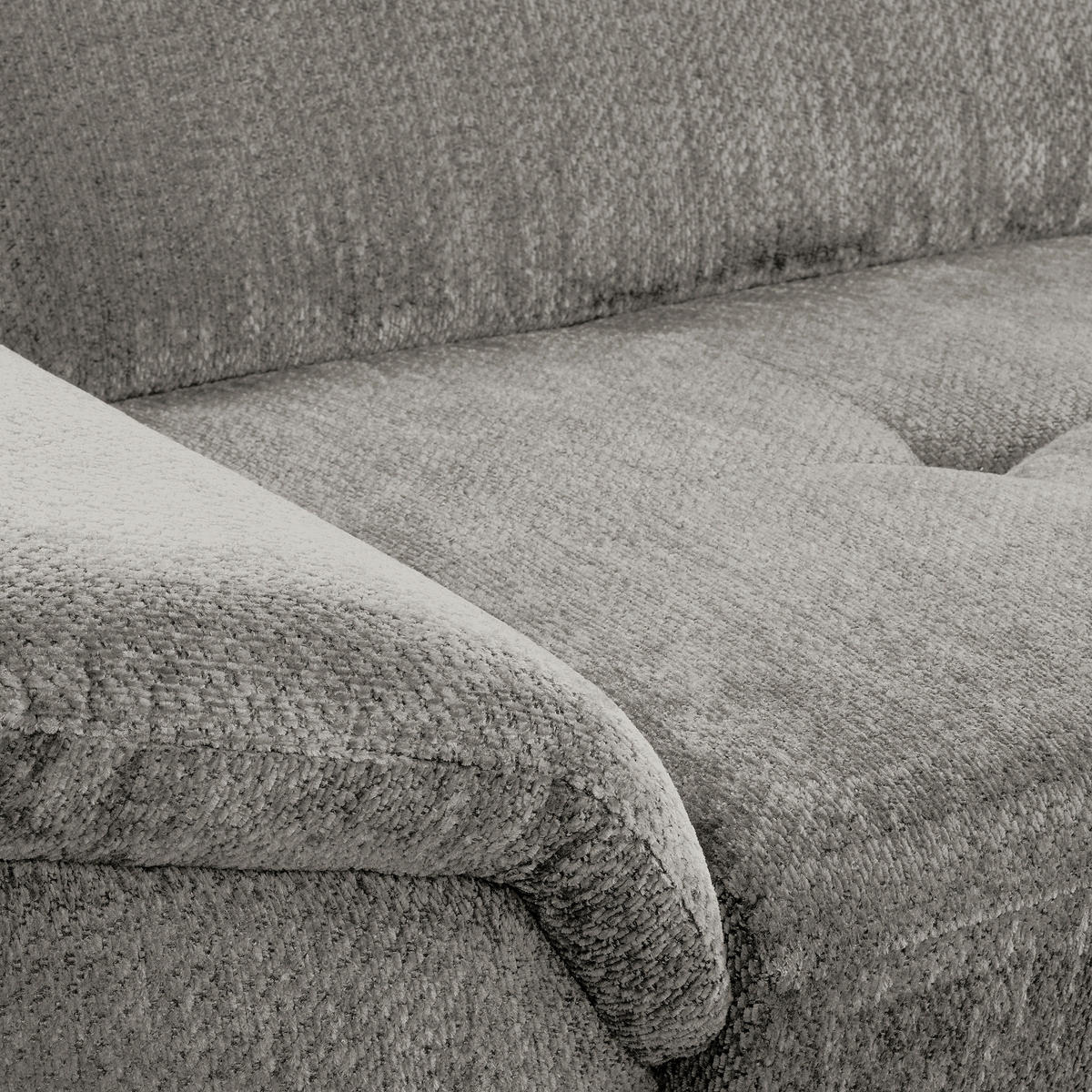 ECKSOFA  Webstoff Grau  - Schwarz/Grau, Design, Textil/Metall (268/195cm) - Livetastic
