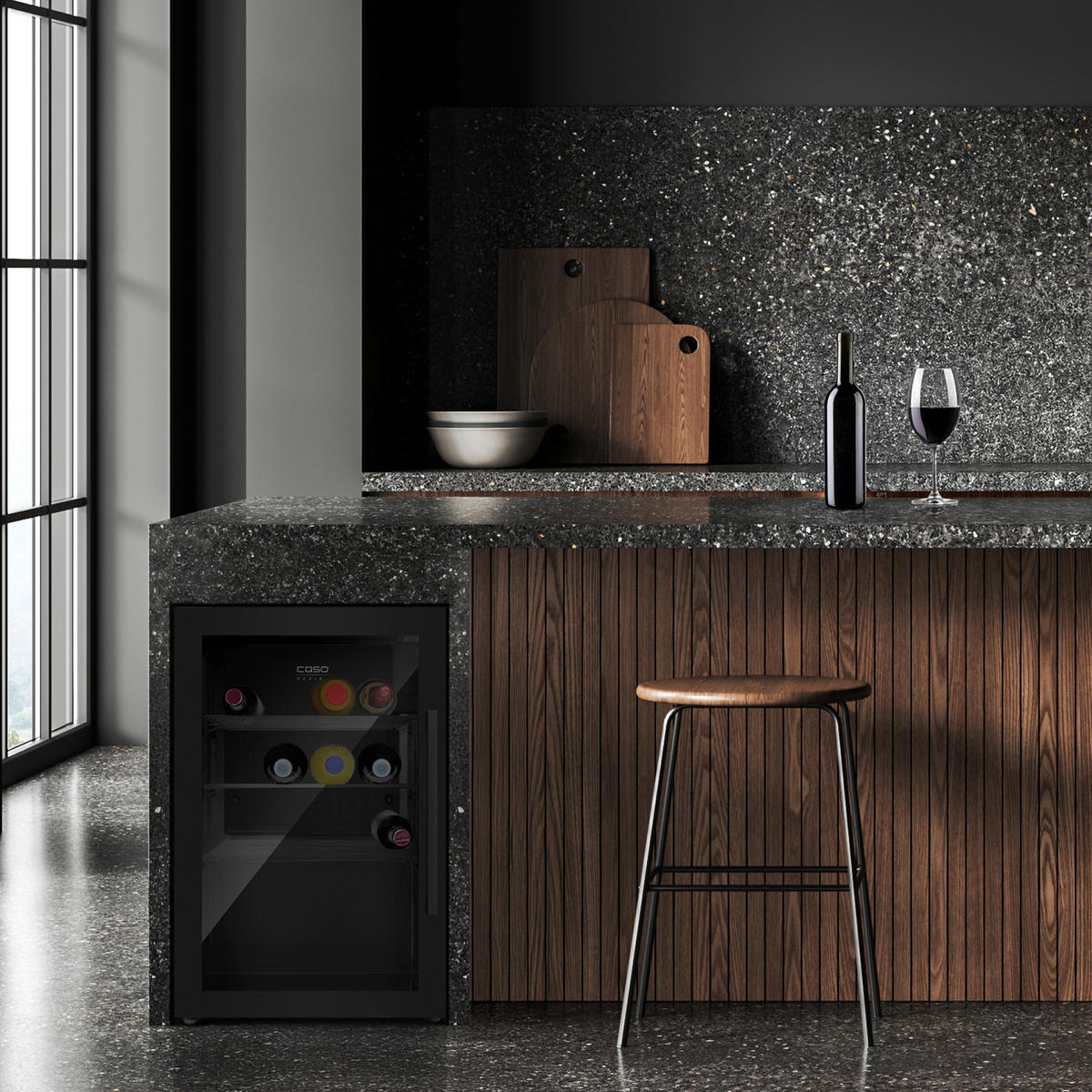 GETRÄNKEKÜHLSCHRANK 43/68/55,5 cm  - Schwarz, Basics, Metall (43/68/55,5cm) - CASO Design